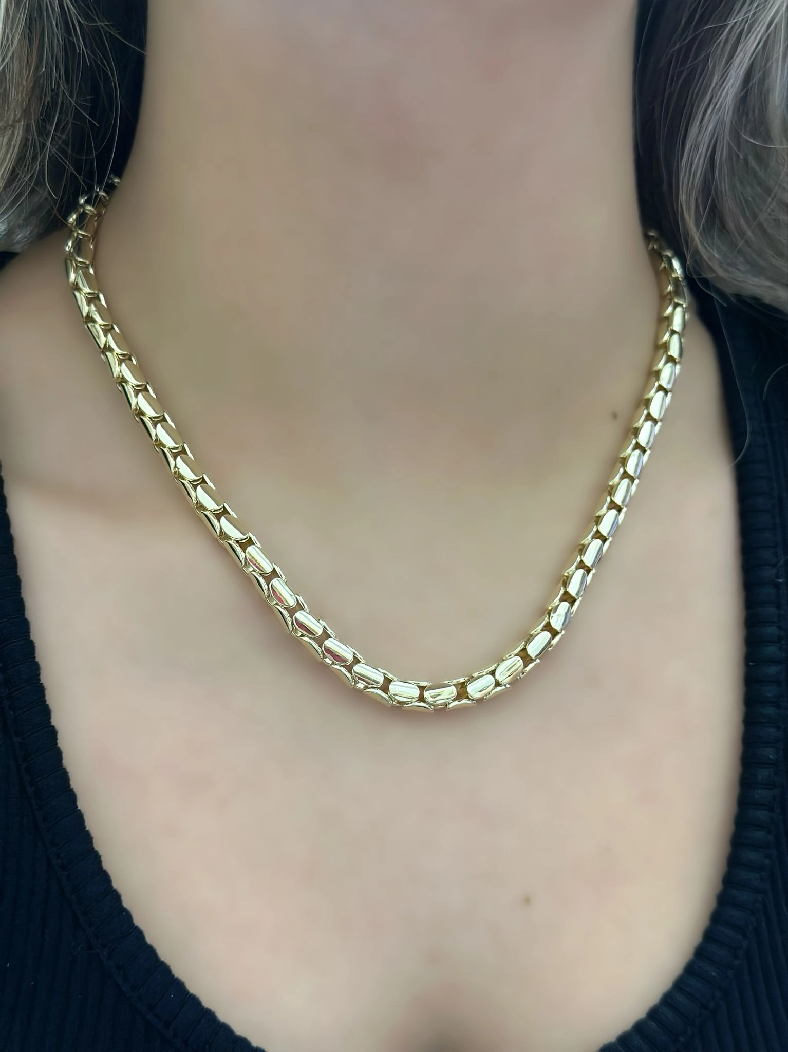 14K Altın Kaplama Zincir Kolye