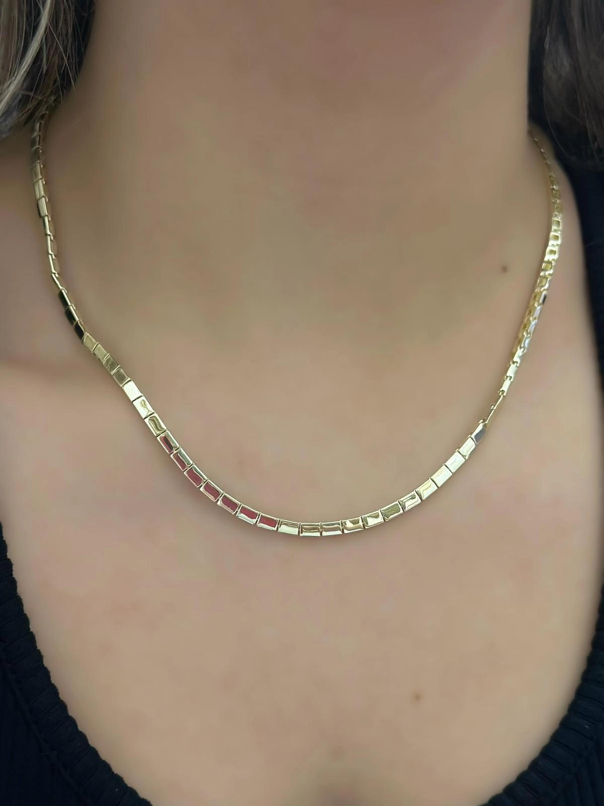 14K Altın Kaplama Plaka Kolye