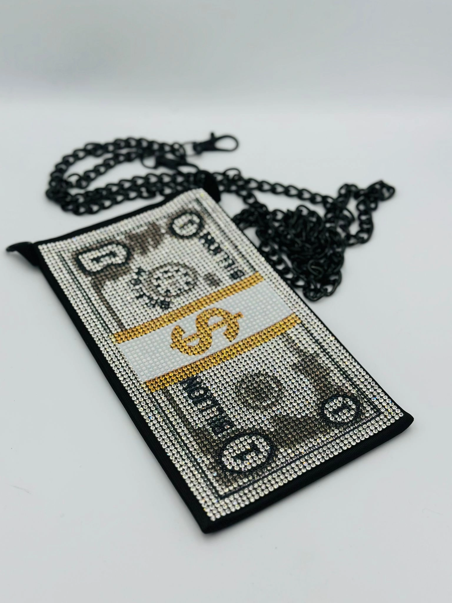 İthal Full Taşlı Dolar Detay Askılı Çanta