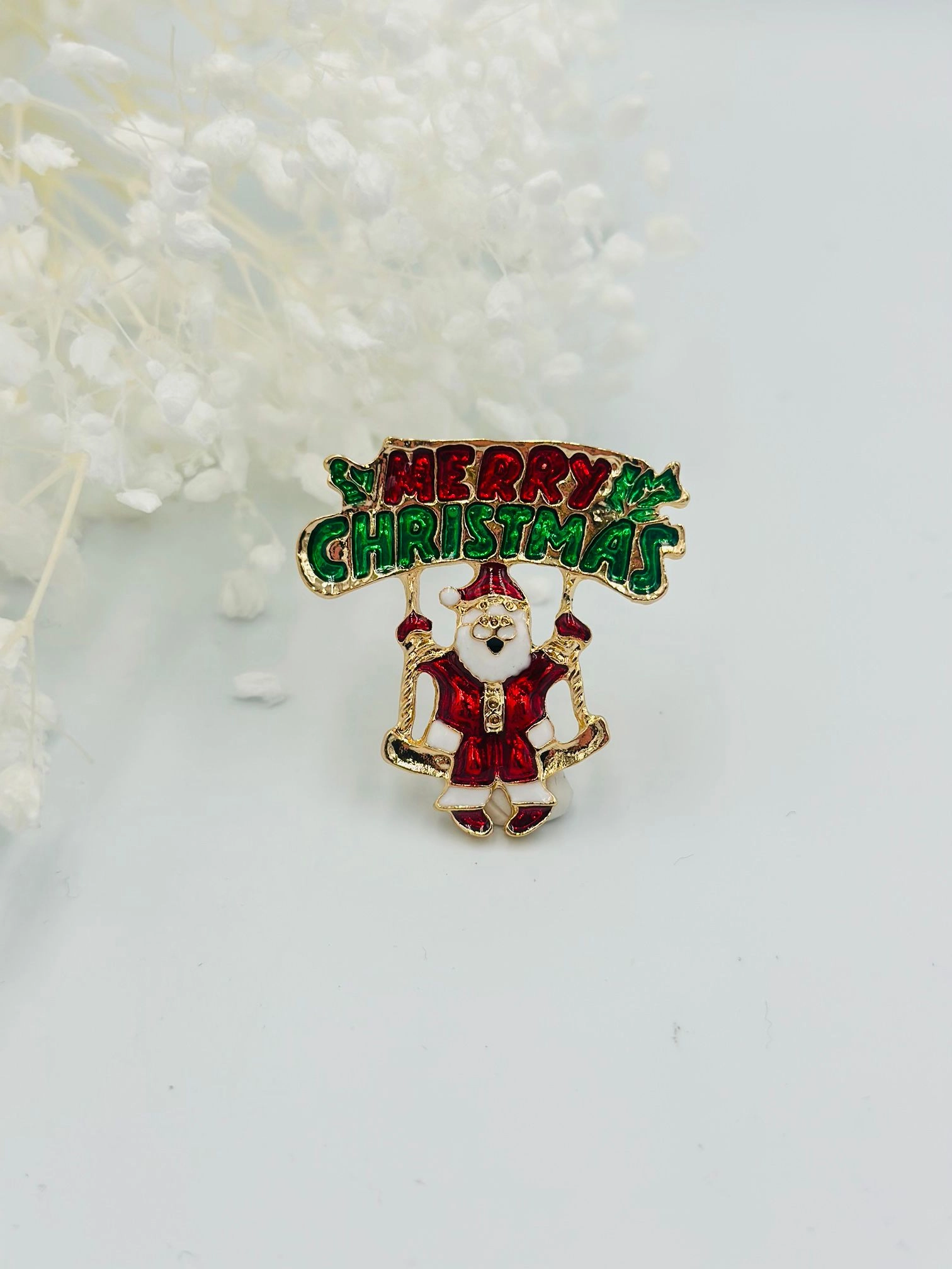 Merry Chrıstmas Noel Baba Detay Broş