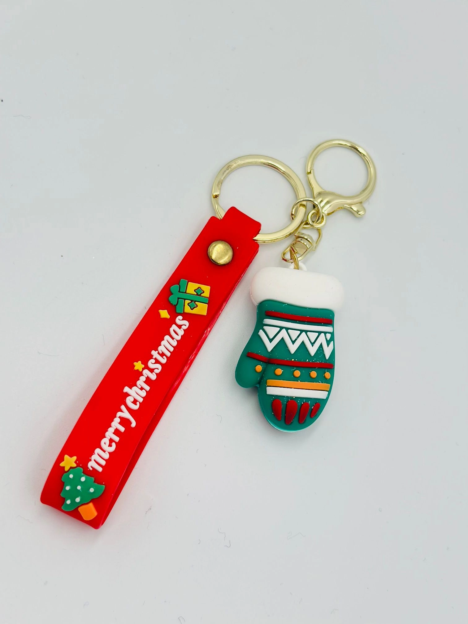 Yeşil Noel Eldiven Anahtarlık