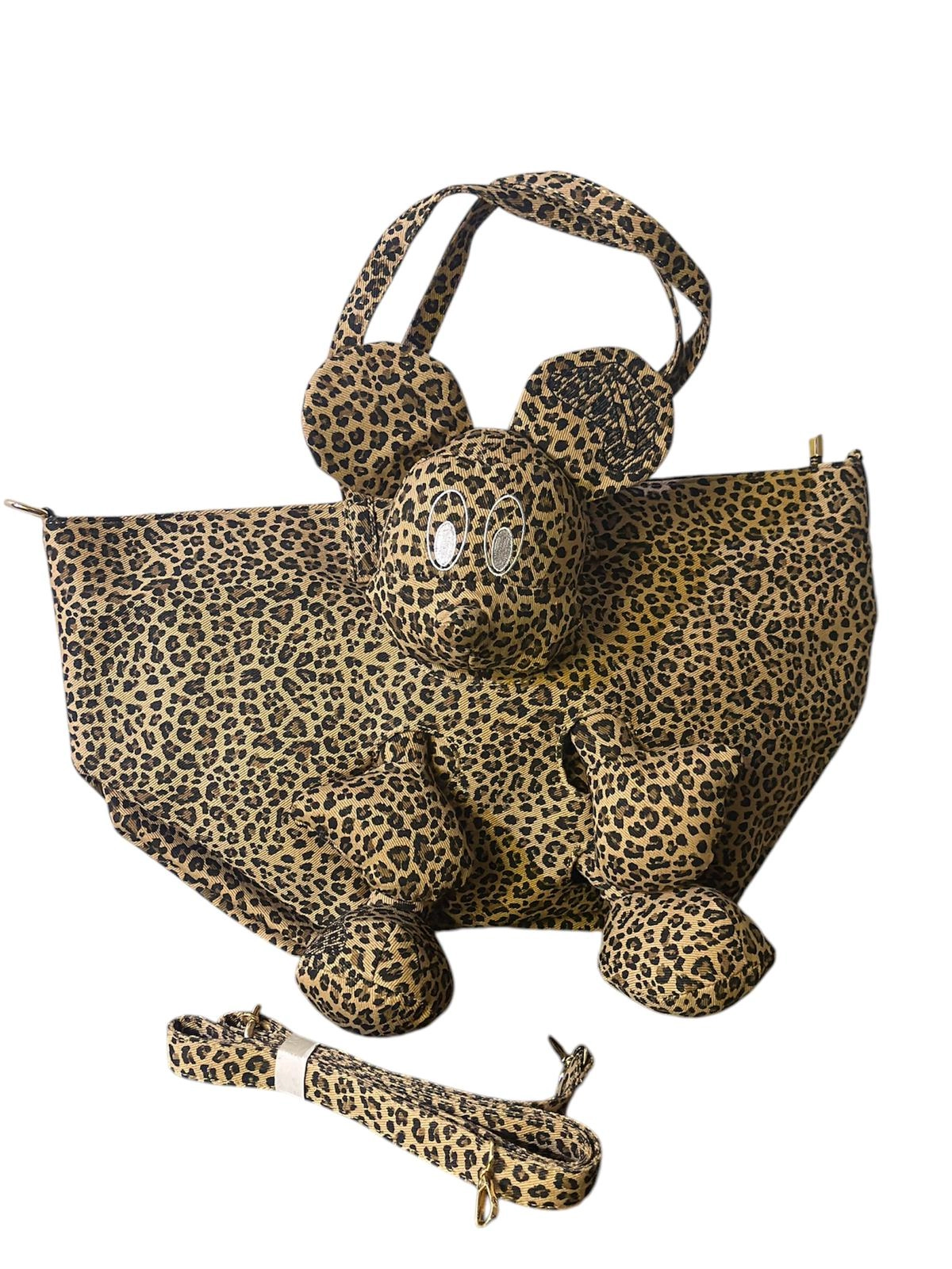 İthal Tasarım Leopar Desen Mickey Byyeşo Çanta